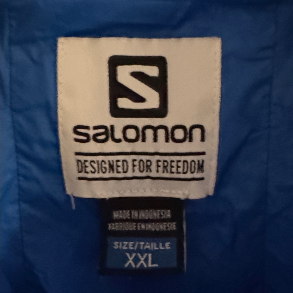 Mens XXL Salomon Drifter hybrid Blue lightweight Vest - Picture 2 of 3